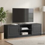 vidaXL TV skrinka Čierna 150 x 31 x 47 cm Kompozitné drevo – Obrázok 4