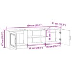 vidaXL TV skrinka Biela s vysokým leskom 150 x 31 x 47 cm – Obrázok 12