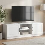 vidaXL TV skrinka Biela s vysokým leskom 150 x 31 x 47 cm – Obrázok 4