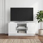 vidaXL TV skrinka Biela 102 x 34,5 x 47 cm Kompozitné drevo – Obrázok 4