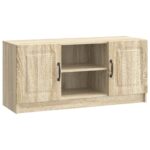 vidaXL TV skrinka Dub sonoma 102 x 34,5 x 47 cm Kompozitné drevo – Obrázok 2