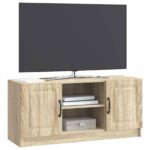 vidaXL TV skrinka Dub sonoma 102 x 34,5 x 47 cm Kompozitné drevo – Obrázok 3