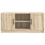 vidaXL TV skrinka Dub sonoma 102 x 34,5 x 47 cm Kompozitné drevo – Obrázok 6