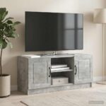 vidaXL TV skrinka Betónovo sivá 102 x 34,5 x 47 cm Kompozitné drevo
