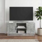 vidaXL TV skrinka Betónovo sivá 102 x 34,5 x 47 cm Kompozitné drevo – Obrázok 4