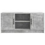 vidaXL TV skrinka Betónovo sivá 102 x 34,5 x 47 cm Kompozitné drevo – Obrázok 6