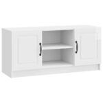 vidaXL TV skrinka Biela s vysokým leskom 102 x 34,5 x 47 cm – Obrázok 2
