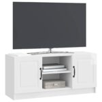 vidaXL TV skrinka Biela s vysokým leskom 102 x 34,5 x 47 cm – Obrázok 3