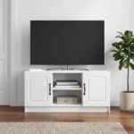 vidaXL TV skrinka Biela s vysokým leskom 102 x 34,5 x 47 cm – Obrázok 4