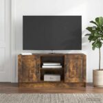 vidaXL TV skrinka Dymový dub 102 x 34,5 x 47 cm Kompozitné drevo – Obrázok 4