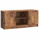 vidaXL TV skrinka Staré drevo 102 x 34,5 x 47 cm Kompozitné drevo – Obrázok 2