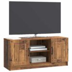 vidaXL TV skrinka Staré drevo 102 x 34,5 x 47 cm Kompozitné drevo – Obrázok 3