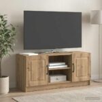 vidaXL TV skrinka Dub artisan 102 x 34,5 x 47 cm Kompozitné drevo – Obrázok 4