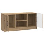 vidaXL TV skrinka Dub artisan 102 x 34,5 x 47 cm Kompozitné drevo – Obrázok 5