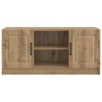 vidaXL TV skrinka Dub artisan 102 x 34,5 x 47 cm Kompozitné drevo – Obrázok 6