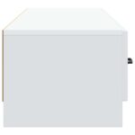 vidaXL TV skrinka Biela 147 x 34,5 x 27 cm Kompozitné drevo – Obrázok 7