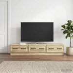 vidaXL TV skrinka Dub sonoma 147 x 34,5 x 27 cm Kompozitné drevo