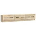 vidaXL TV skrinka Dub sonoma 147 x 34,5 x 27 cm Kompozitné drevo – Obrázok 2