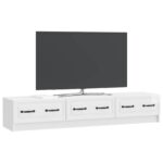vidaXL TV skrinka Biela s vysokým leskom 147 x 34,5 x 27 cm – Obrázok 3