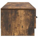 vidaXL TV skrinka Dymový dub 147 x 34,5 x 27 cm Kompozitné drevo – Obrázok 7