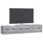 vidaXL TV skrinka Sivá sonoma 147 x 34,5 x 27 cm Kompozitné drevo – Obrázok 3