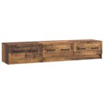 vidaXL TV skrinka Staré drevo 147 x 34,5 x 27 cm Kompozitné drevo – Obrázok 2
