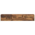 vidaXL TV skrinka Staré drevo 147 x 34,5 x 27 cm Kompozitné drevo – Obrázok 6