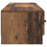 vidaXL TV skrinka Staré drevo 147 x 34,5 x 27 cm Kompozitné drevo – Obrázok 7