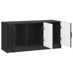 vidaXL TV skrinka Čierna 99 x 34,5 x 47 cm Kompozitné drevo – Obrázok 5