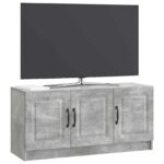 vidaXL TV skrinka Betónovo sivá 99 x 34,5 x 47 cm Kompozitné drevo – Obrázok 3