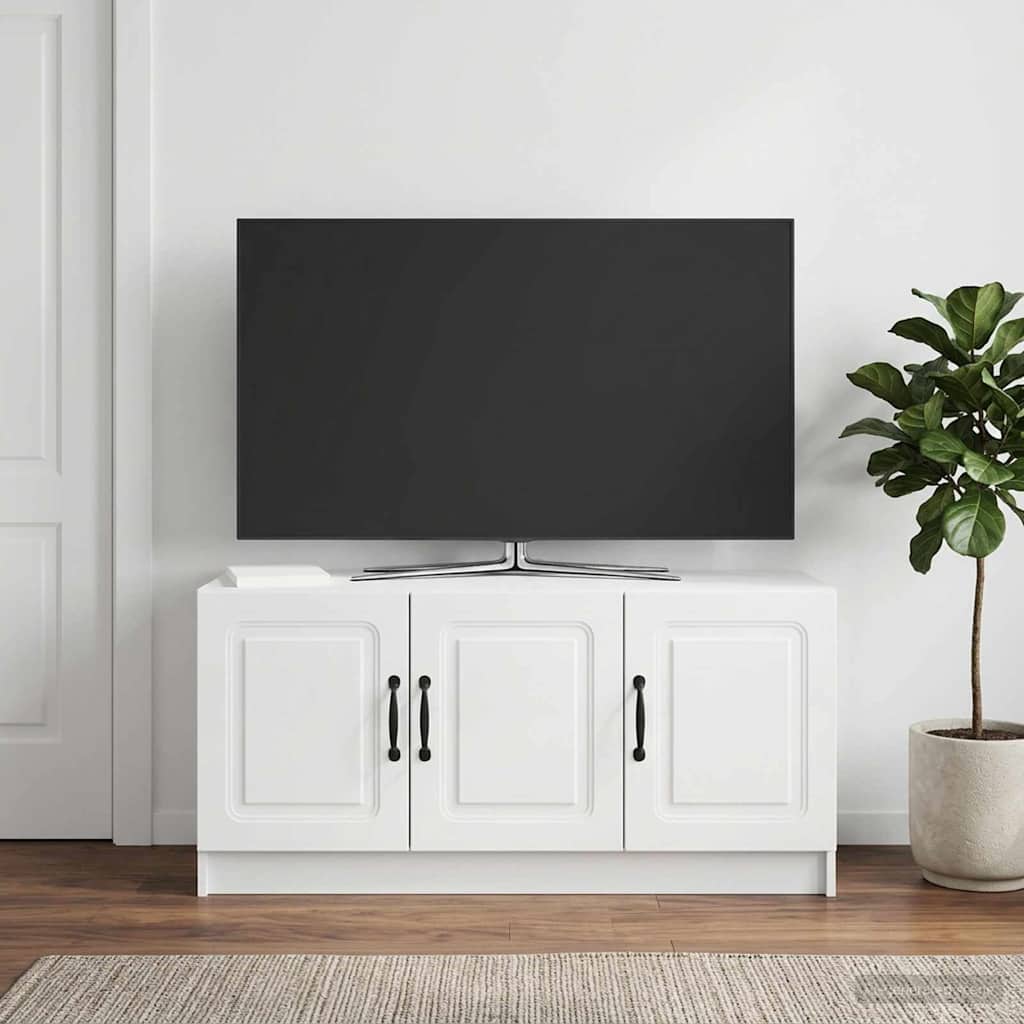 895869_1.jpg vidaXL TV skrinka Biela s vysokým leskom 99 x 34,5 x 47 cm – Obrázok 1