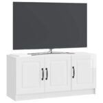 vidaXL TV skrinka Biela s vysokým leskom 99 x 34,5 x 47 cm – Obrázok 3