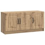vidaXL TV skrinka Dub artisan 99 x 34,5 x 47 cm Kompozitné drevo – Obrázok 2