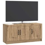 vidaXL TV skrinka Dub artisan 99 x 34,5 x 47 cm Kompozitné drevo – Obrázok 3