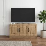 vidaXL TV skrinka Dub artisan 99 x 34,5 x 47 cm Kompozitné drevo – Obrázok 4