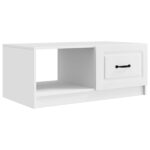 vidaXL Konferenčný stolík Biela 90 x 50 x 37 cm Kompozitné drevo – Obrázok 2