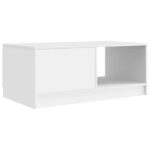 vidaXL Konferenčný stolík Biela 90 x 50 x 37 cm Kompozitné drevo – Obrázok 7