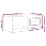 vidaXL Konferenčný stolík Čierna 90 x 50 x 37 cm Kompozitné drevo – Obrázok 11