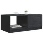 vidaXL Konferenčný stolík Čierna 90 x 50 x 37 cm Kompozitné drevo – Obrázok 3