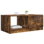 vidaXL Konferenčný stolík Dymový dub 90 x 50 x 37 cm Kompozitné drevo – Obrázok 3