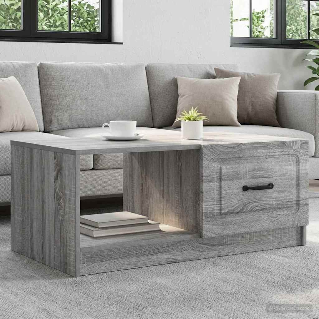 895881_1.jpg vidaXL Konferenčný stolík Sivá sonoma 90 x 50 x 37 cm Kompozitné drevo – Obrázok 1