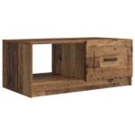 vidaXL Konferenčný stolík Staré drevo 90 x 50 x 37 cm Kompozitné drevo – Obrázok 2