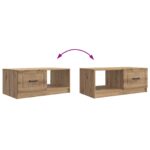 vidaXL Konferenčný stolík Dub artisan 90 x 50 x 37 cm Kompozitné drevo – Obrázok 10