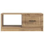 vidaXL Konferenčný stolík Dub artisan 90 x 50 x 37 cm Kompozitné drevo – Obrázok 5