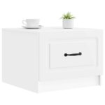 vidaXL Konferenčný stolík Biela 49 x 50 x 37 cm Kompozitné drevo – Obrázok 3