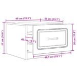 vidaXL Konferenčný stolík Čierna 49 x 50 x 37 cm Kompozitné drevo – Obrázok 9