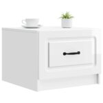 vidaXL Konferenčný stolík Biela s vysokým leskom 49 x 50 x 37 cm – Obrázok 3