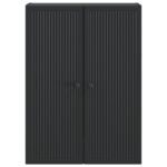 vidaXL Nástenná skrinka Čierna 66 x 34,5 x 90 cm Kompozitné drevo – Obrázok 3
