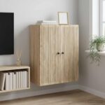 vidaXL Nástenná skrinka Dub sonoma 66 x 34,5 x 90 cm Kompozitné drevo – Obrázok 8