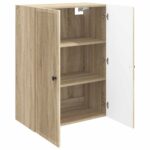 vidaXL Nástenná skrinka Dub sonoma 66 x 34,5 x 90 cm Kompozitné drevo – Obrázok 2